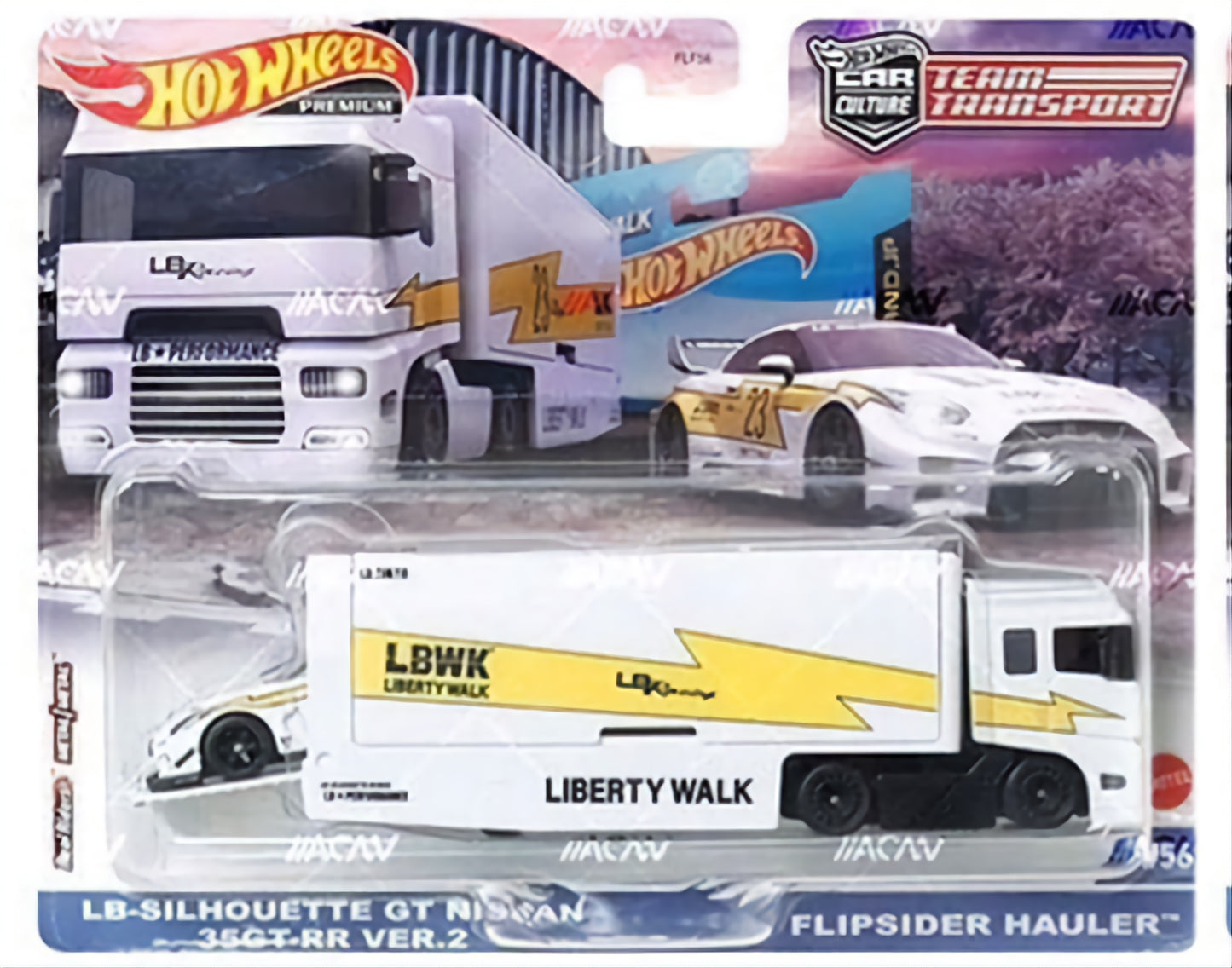 (Preorder) Hot Wheels 1:64 Team Transport 2023 LB-Silhouette WORKS GT Nissan 35GT-RR Ver.2/ Flipsider Hauler