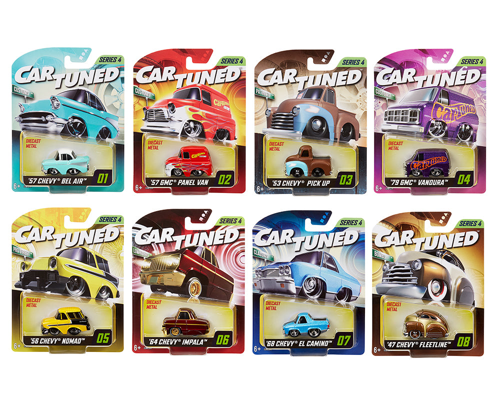 (Preorder) CarTuned 1:64 Series 4 Mainline Assortment of 8 Styles 2025