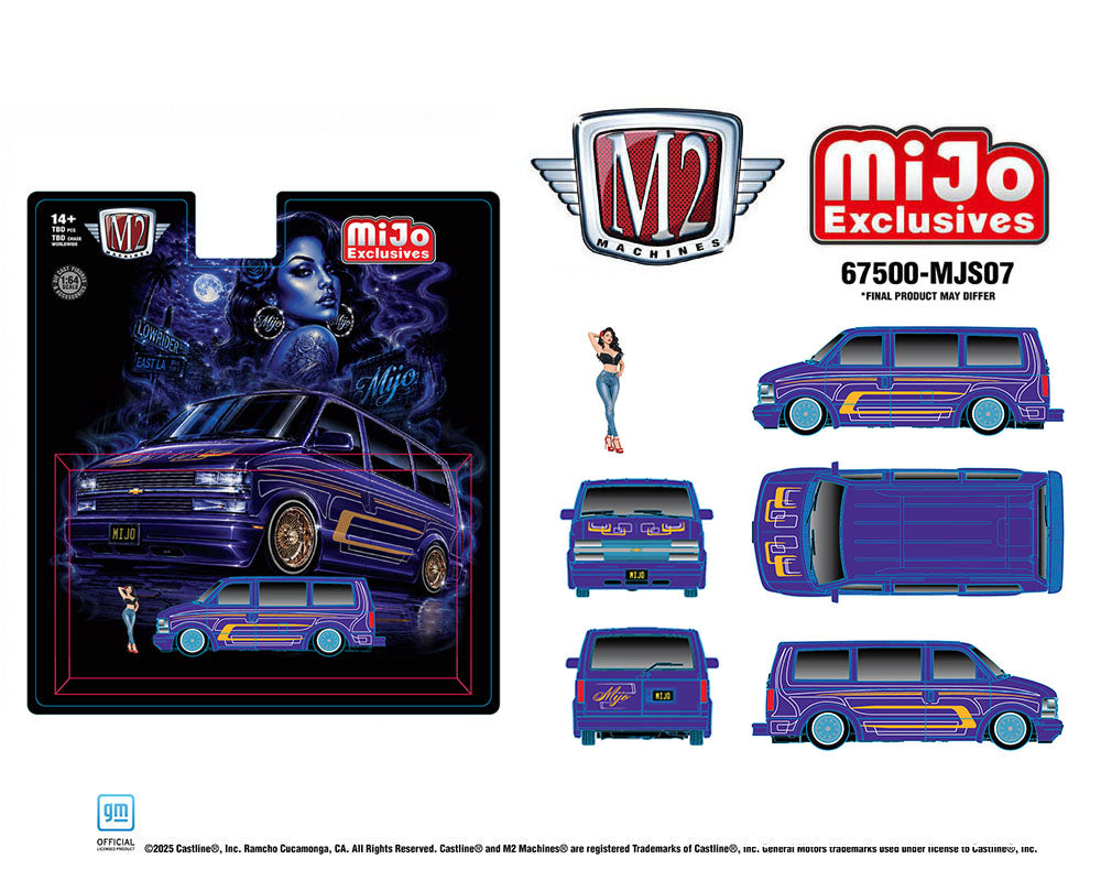 M2 ウォルマート限定 - 1995　シェビー・アストロバン Preorder) M2 Machines 1:64 Diorama Series 1995 Chevrolet Astro Van