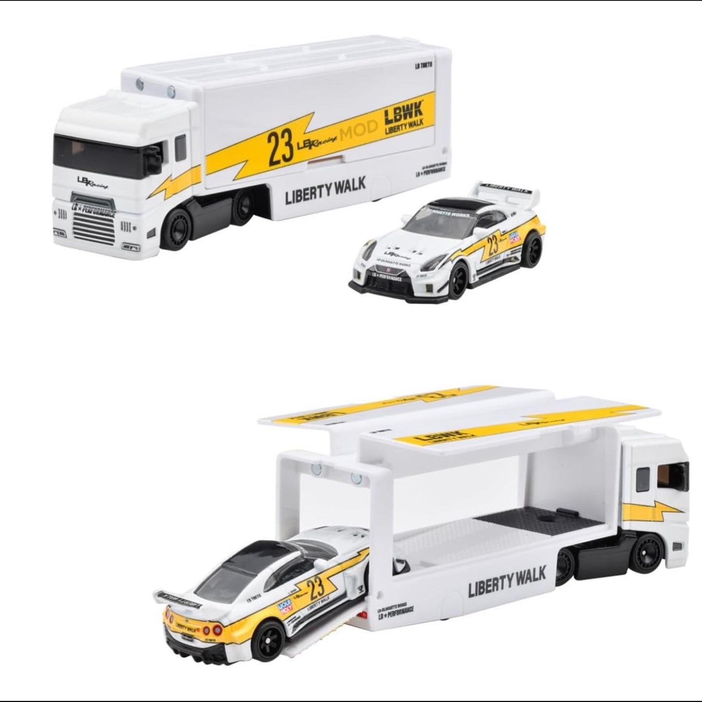 (Preorder) Hot Wheels 1:64 Team Transport 2023 LB-Silhouette WORKS GT Nissan 35GT-RR Ver.2/ Flipsider Hauler