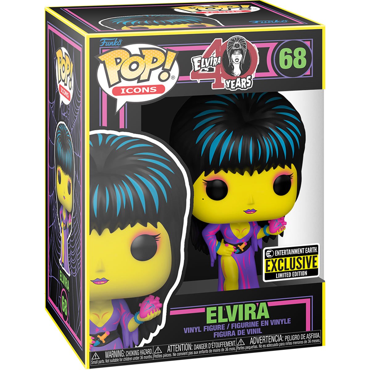 Elvira Black Light Pop! Vinyl Figure - EE Exclusive
