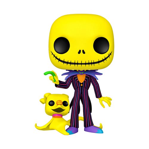 The Nightmare Before Christmas Jack with Zero Blacklight 10-Inch Pop! Vinyl Figure