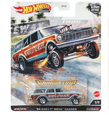 Hot Wheels 1:64 Car Cultures 2022 R Case Drag Strip Assortment