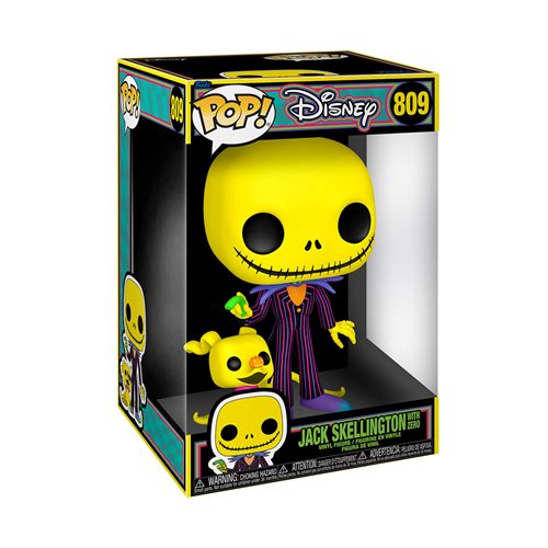 The Nightmare Before Christmas Jack with Zero Blacklight 10-Inch Pop! Vinyl Figure