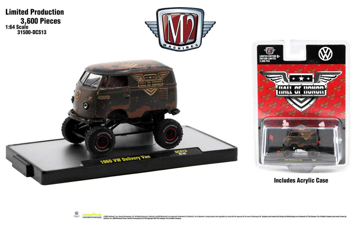 M2 Machines 1:64 Supercon Exclusive 1960 Volkswagen Delivery 4×4 Rusted 2023 Limited Edition 3,600