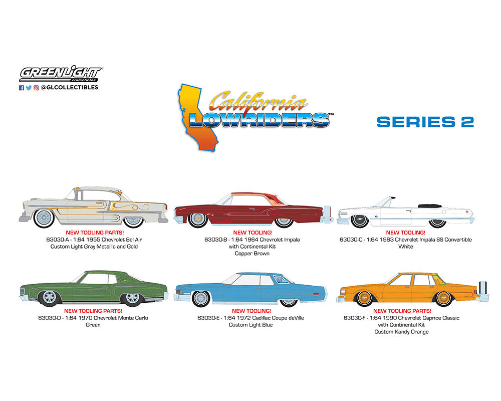 Greenlight 1:64 California Lowriders Series 2 – 6 Assortment
