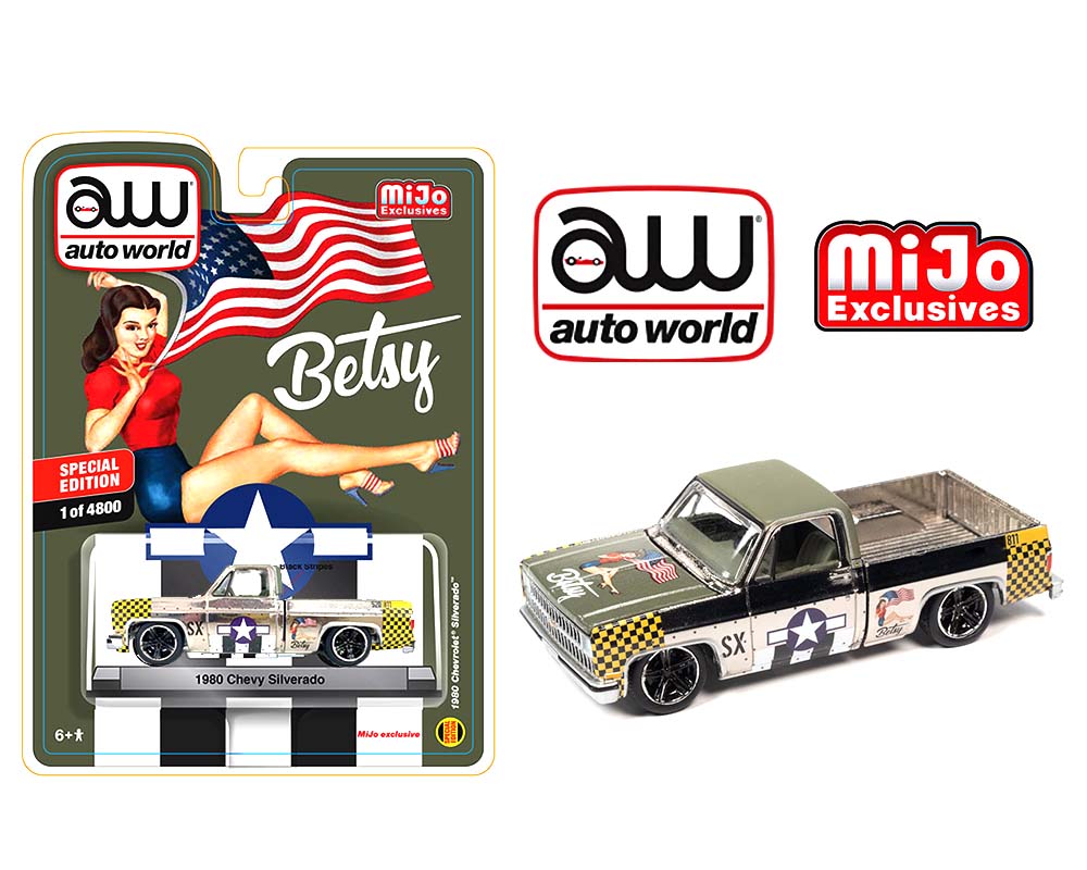 Auto World 1:64 Mijo Exclusives 1980 Chevrolet Silverado Pickup Chrome