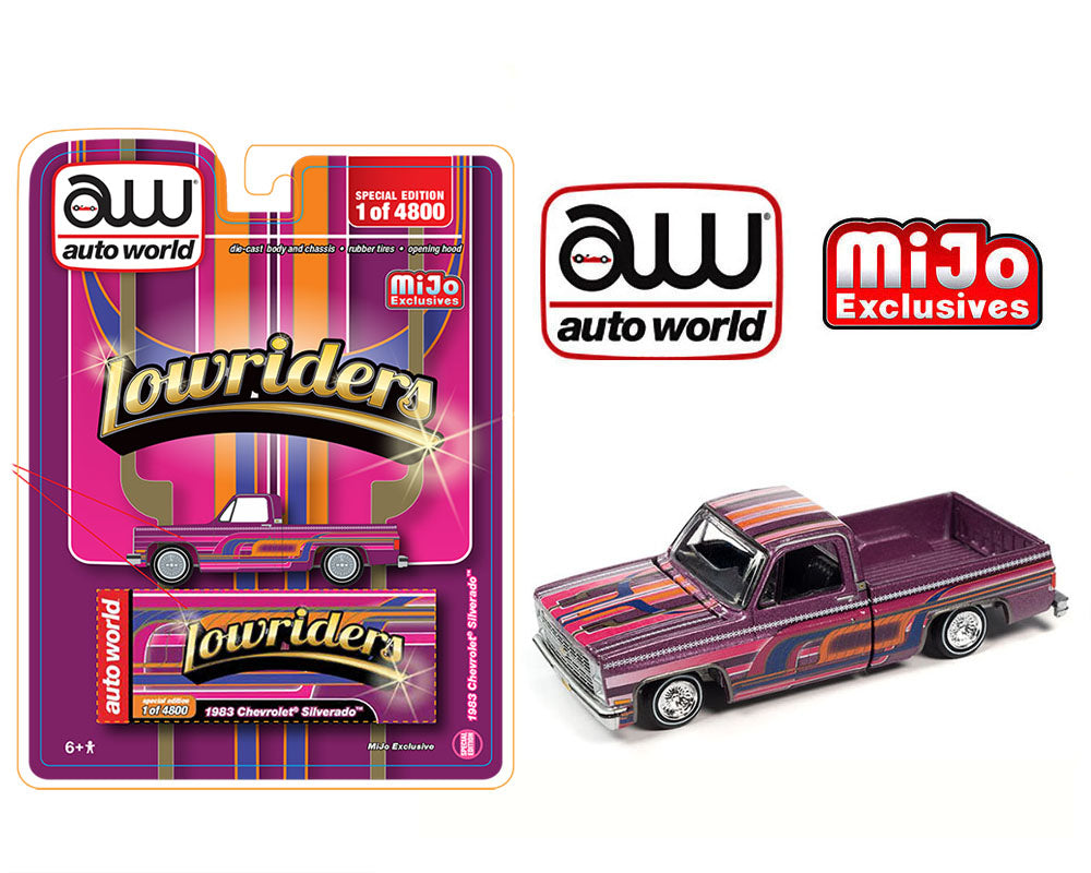 Auto World 1:64 1983 Chevrolet Silverado Pickup Lowriders