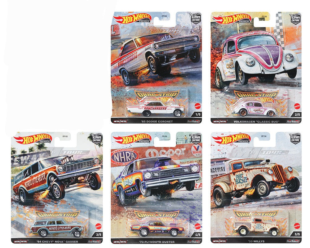 Hot Wheels 1:64 Car Cultures 2022 R Case Drag Strip Assortment