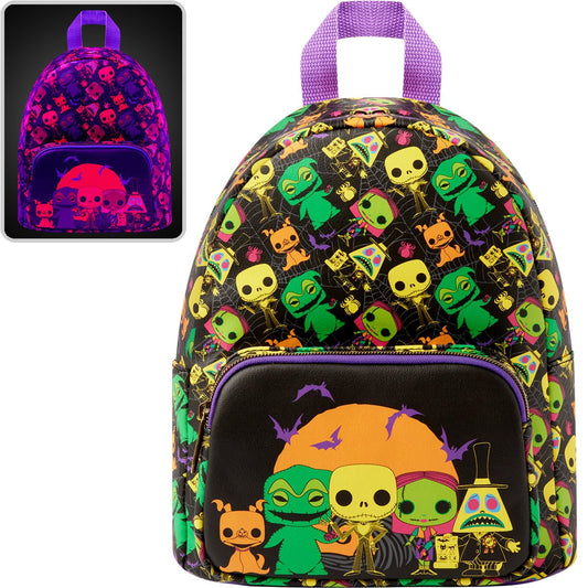 The Nightmare Before Christmas Black Light Print Mini-Backpac