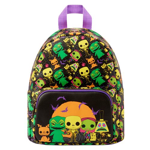 The Nightmare Before Christmas Black Light Print Mini-Backpac
