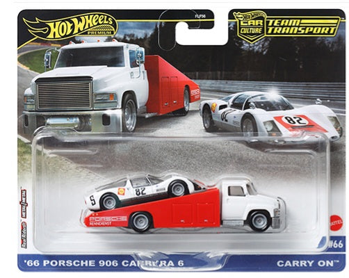 Hot Wheels 1:64 Team Transport 2024Carry On w/ 66 Porsche 906 Carrera 6