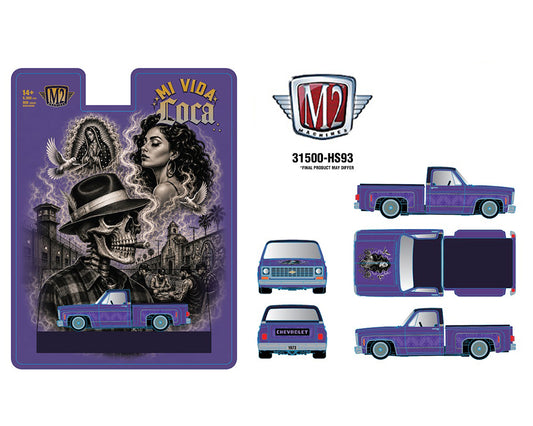 (Preorder) M2 Machines 1:64 1973 Chevrolet Cheyenne 10 Stepside Mi Via Loca – Hobby Exclusive