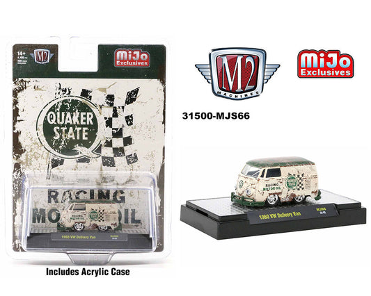 M2 Machines 1:64 1960 Volkswagen Delivery Van QUAKER STATE Weathered Limited 4,800 Pieces – Mijo Exclusives