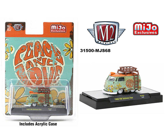 M2 Machines 1:64 1960 Volkswagen Delivery Peace & Love Weathered Limited 4,800 Pieces