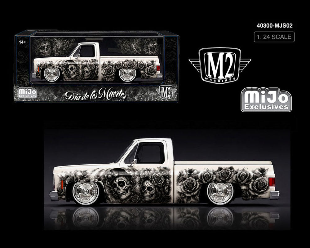 (Preorder) M2 Machines 1:24 1978 Chevrolet C10 Squarebody Custom “Dia De Los Muertos” Limited Edition 2,500 Pcs – MiJo Exclusives
