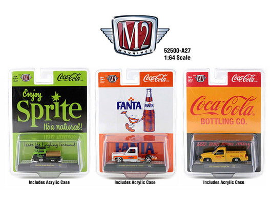 M2 Machines 1:64 Coca-Cola Release A27 -3 Cars Assortment