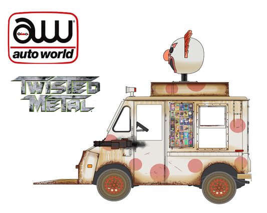 (Preorder) Auto World 1:64 Sweet Tooth’s Ice Cream Truck – Twisted Metal – Hobby Exclusive New Tooling