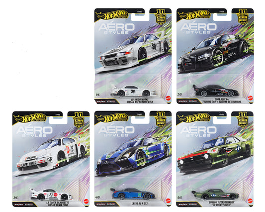 Hot Wheels 1:64 Car Culture 10th Anniversary 2026 U Case – Areo Style Assortment