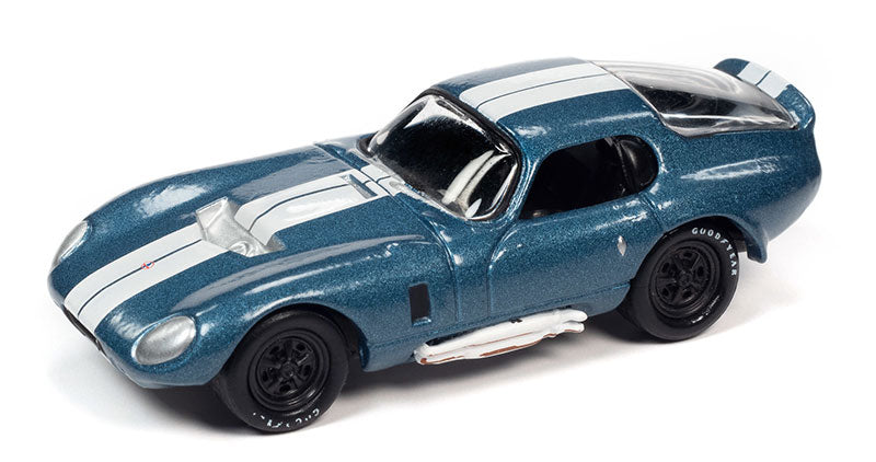 Johnny Lightning 1:64 1964 Shelby Cobra Daytona Coupe (Viking Blue) – Barn Finds – Street Freaks 2022 Release 1 Version B