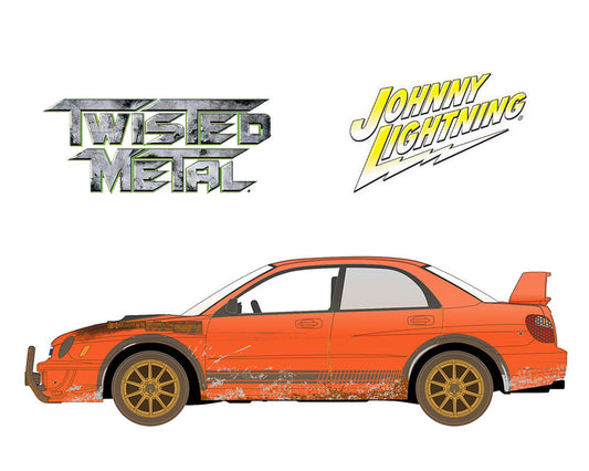 (Preorder) Johnny Lightning 1:64 2002 Subaru WRX “Evelyn” Twisted Metal – Hobby Exclusive
