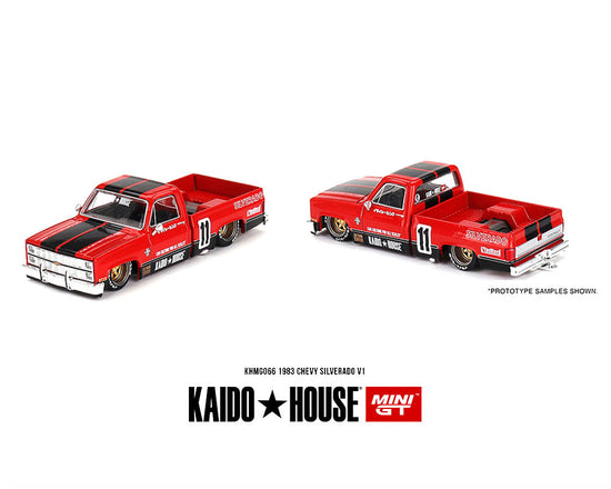 Kaido House x Mini GT 1:64 Chevrolet Silverado 1983 KAIDO V1- Red – Li ...