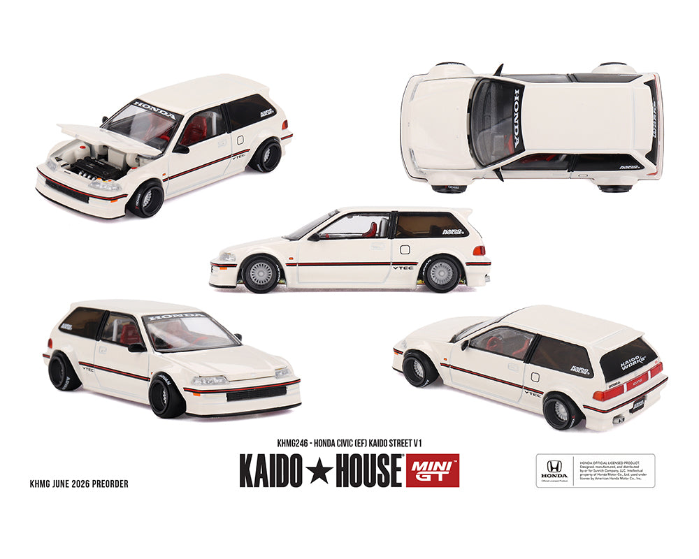 (Preorder) Kaido House x Mini GT 1:64 Honda Civic (EF) Kaido Street V1 – Limited Edition