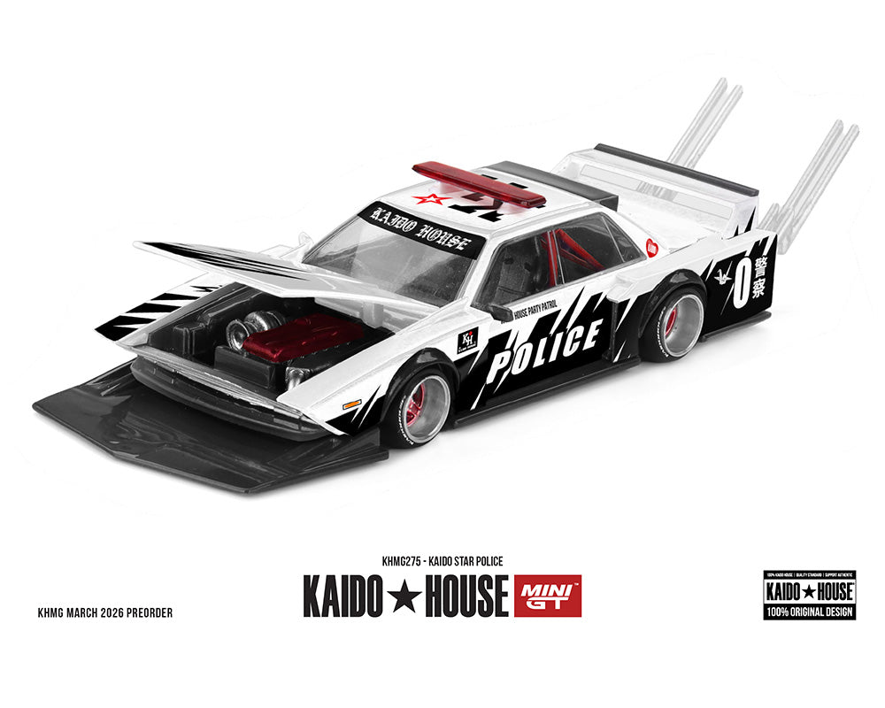 (Preorder) Kaido House x Mini GT 1:64 Kaido Star Police – White – Limited Edition
