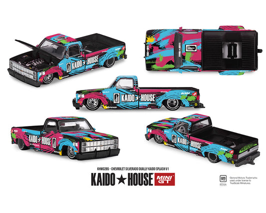 (Preorder) Kaido House x Mini GT 1:64 Chevrolet Silverado Dually Kaido Splash V1- Limited Edition