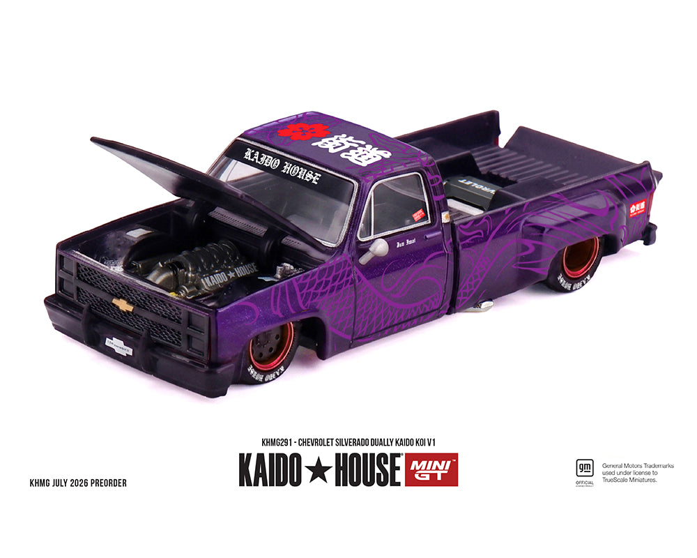 (Preorder) Kaido House x Mini GT 1:64 Chevrolet Silverado Dually KAIDO Koi V1