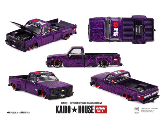 (Preorder) Kaido House x Mini GT 1:64 Chevrolet Silverado Dually KAIDO Koi V1