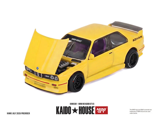 (Preorder) Kaido House x Mini GT 1:64 BMW M3 Kaido GT V3 ADVAN – Yellow