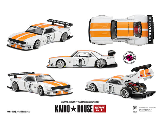 (Preorder) Kaido House x Mini GT 1:64 Chevrolet Camaro KAIDO WORKS TA V1 – Limited Edition