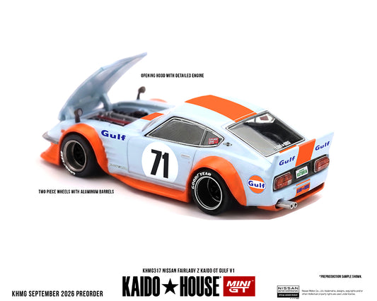 (Preorder) Kaido House x Mini GT Nissan Fairlady Z Kaido GT GULF V1 – Blue