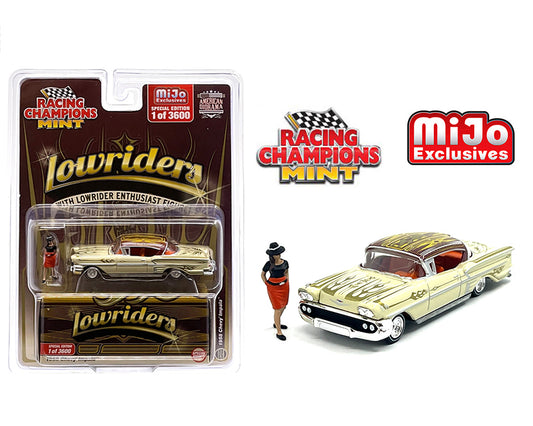 Racing Champions 1:64 Lowriders 1958 Chevrolet Impala SS With American Diorama Figure Limited 3,600 Pieces