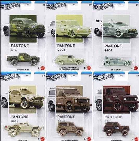 Hot Wheels Silver Series Pantone Mix 2 Vehicle set of 6 cars