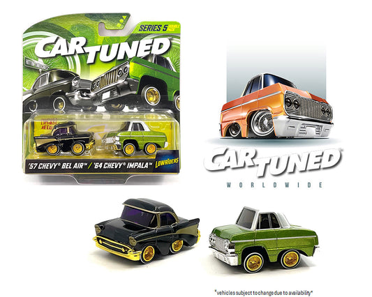 Car Tuned 1:64 2-Pack Wave 2 Hittin Switches Lowriders – 1957 Chevrolet Bel Air & 1964 Chevrolet Impala SS