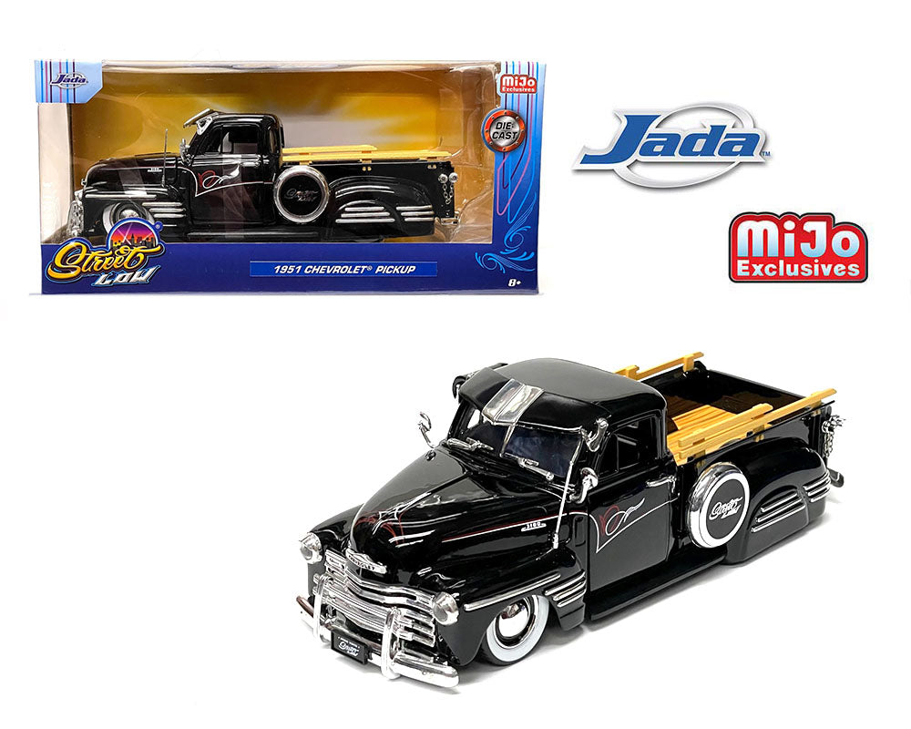 Jada 1:24 1951 Chevrolet Pickup Lowrider (Black) – Street Low – MiJo Exclusives Limited Edition