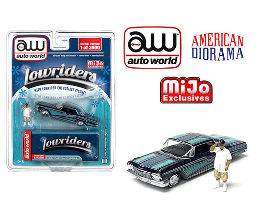 Auto World x American Diorama 1:64 1962 Chevrolet Impala SS Lowrider With Figure