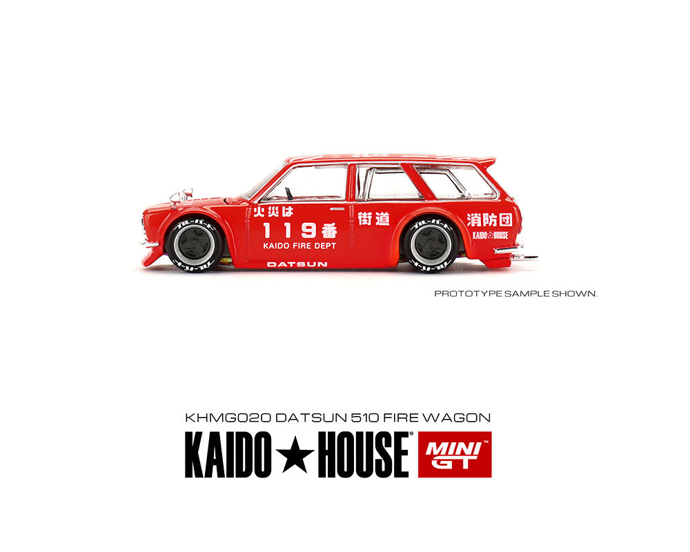 Kaido House x Mini GT 1:64 Datsun Kaido 510 Wagon Fire Version 1